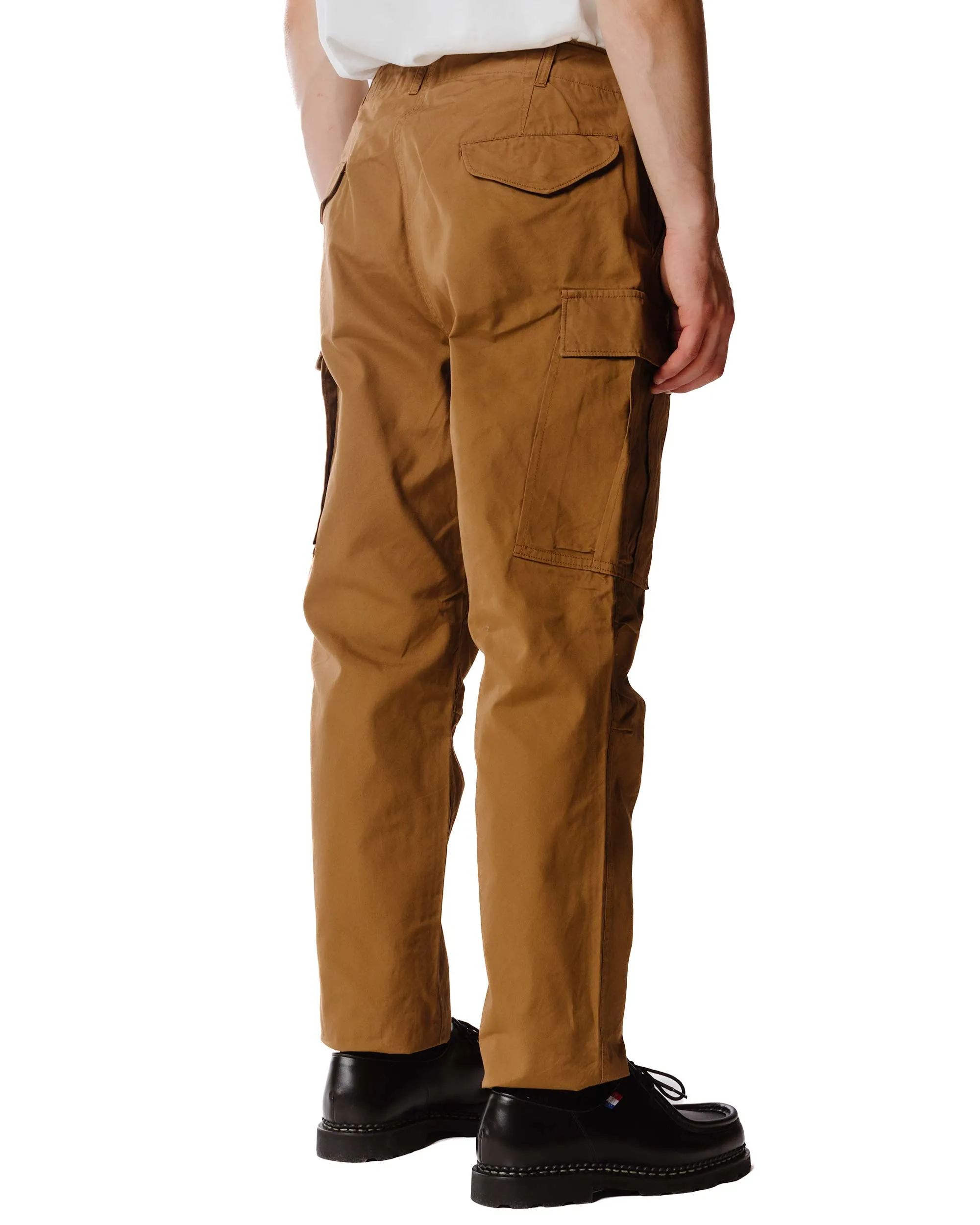 Sage de Cret x Lost & Found Coated Cotton/Linen Cargo Trouser Beige