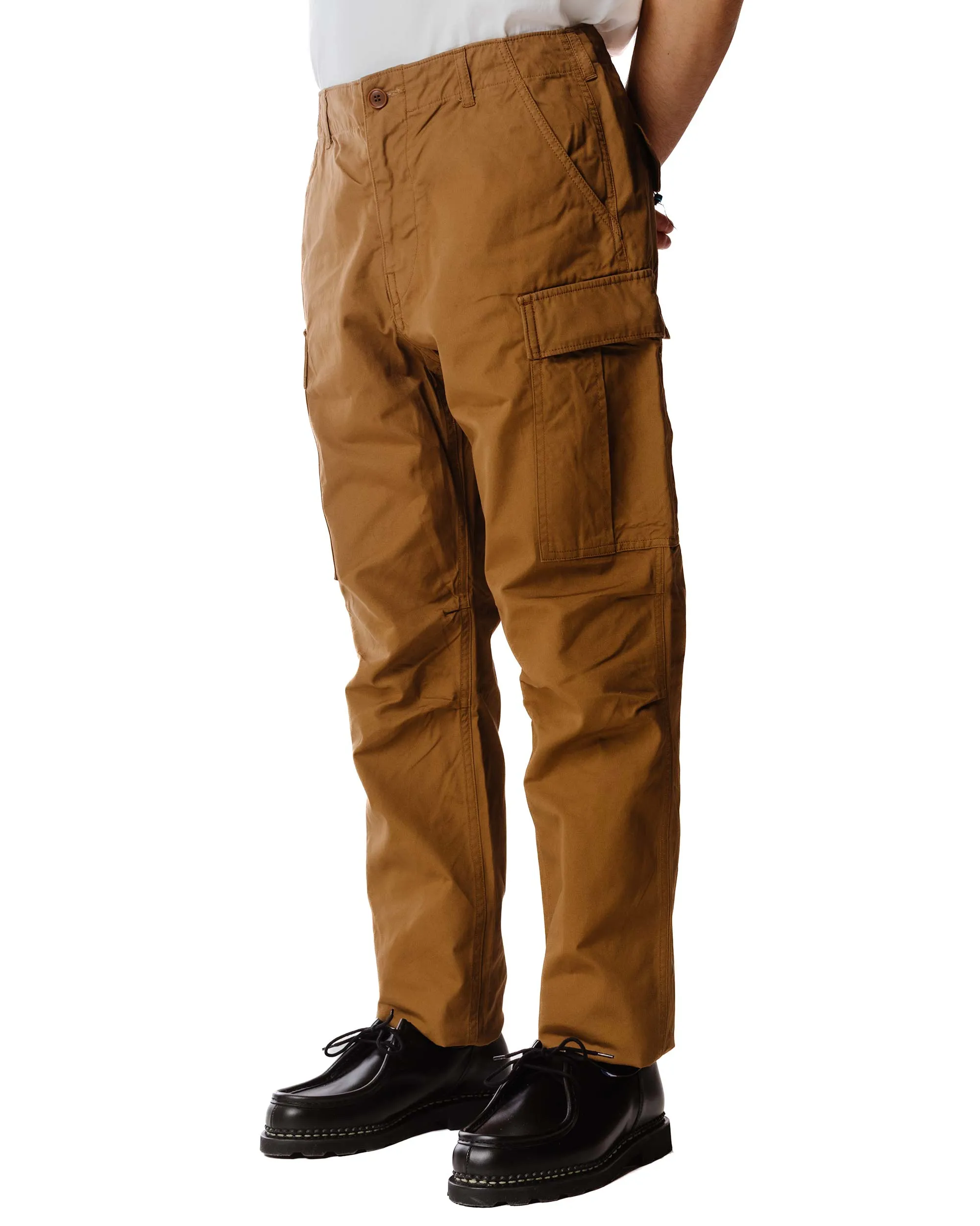 Sage de Cret x Lost & Found Coated Cotton/Linen Cargo Trouser Beige