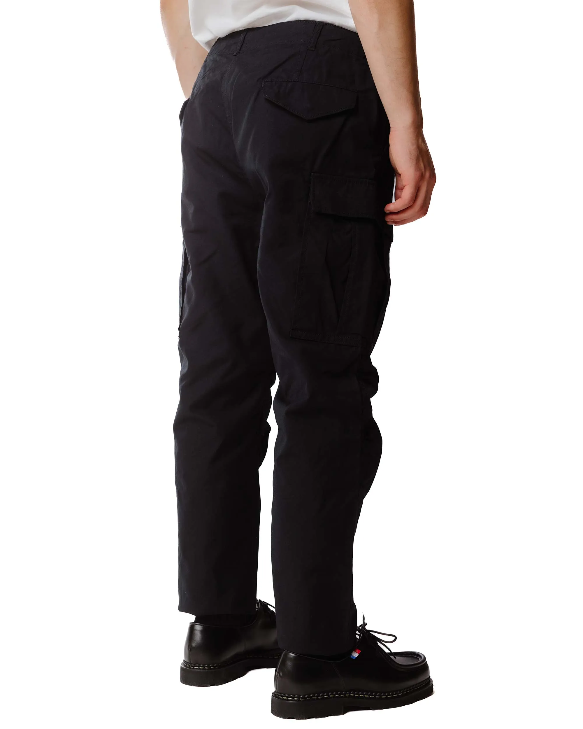 Sage de Cret x Lost & Found Coated Cotton/Linen Cargo Trouser Black