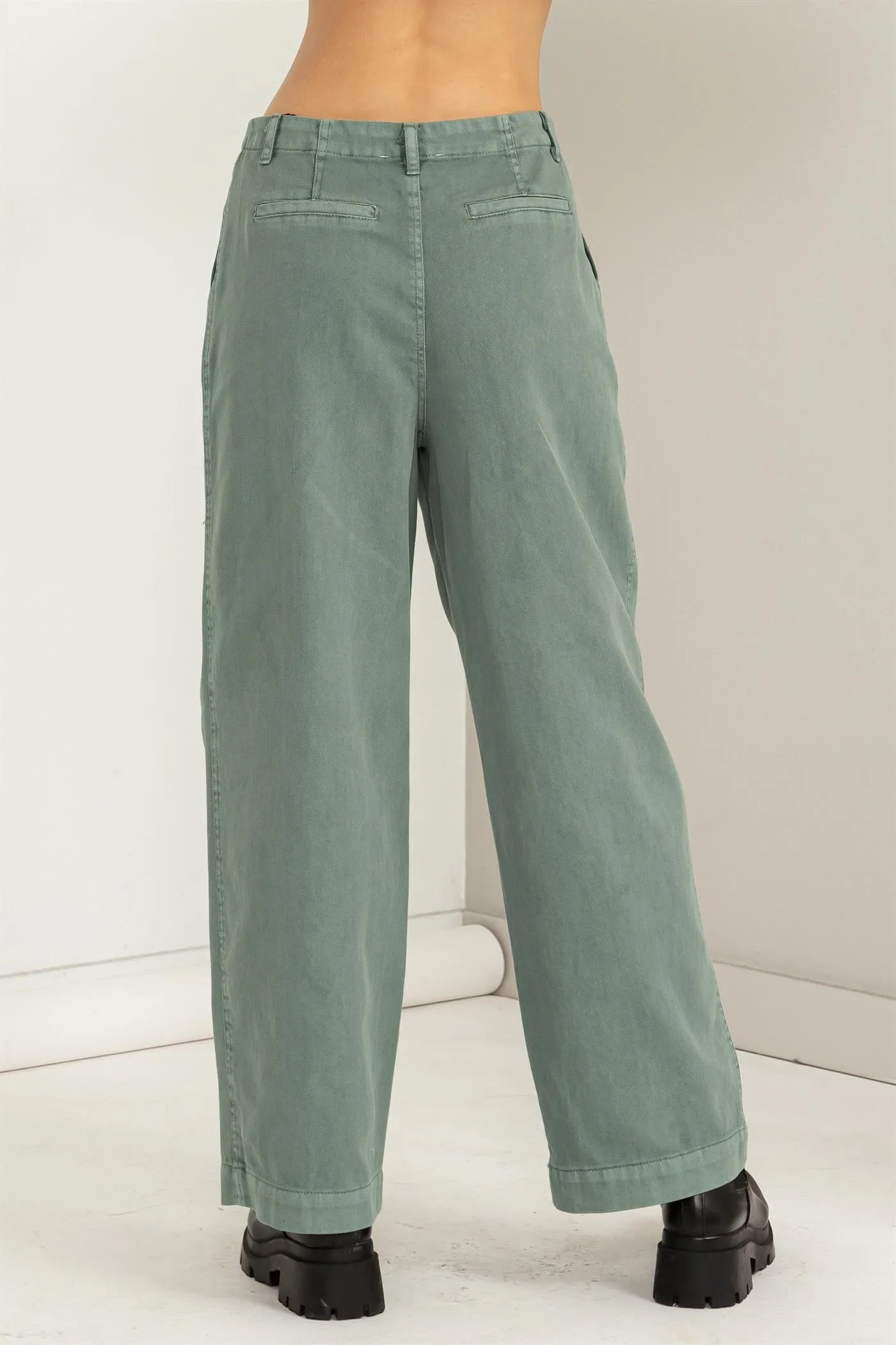 Sage Mid Rise Wide Leg Pants