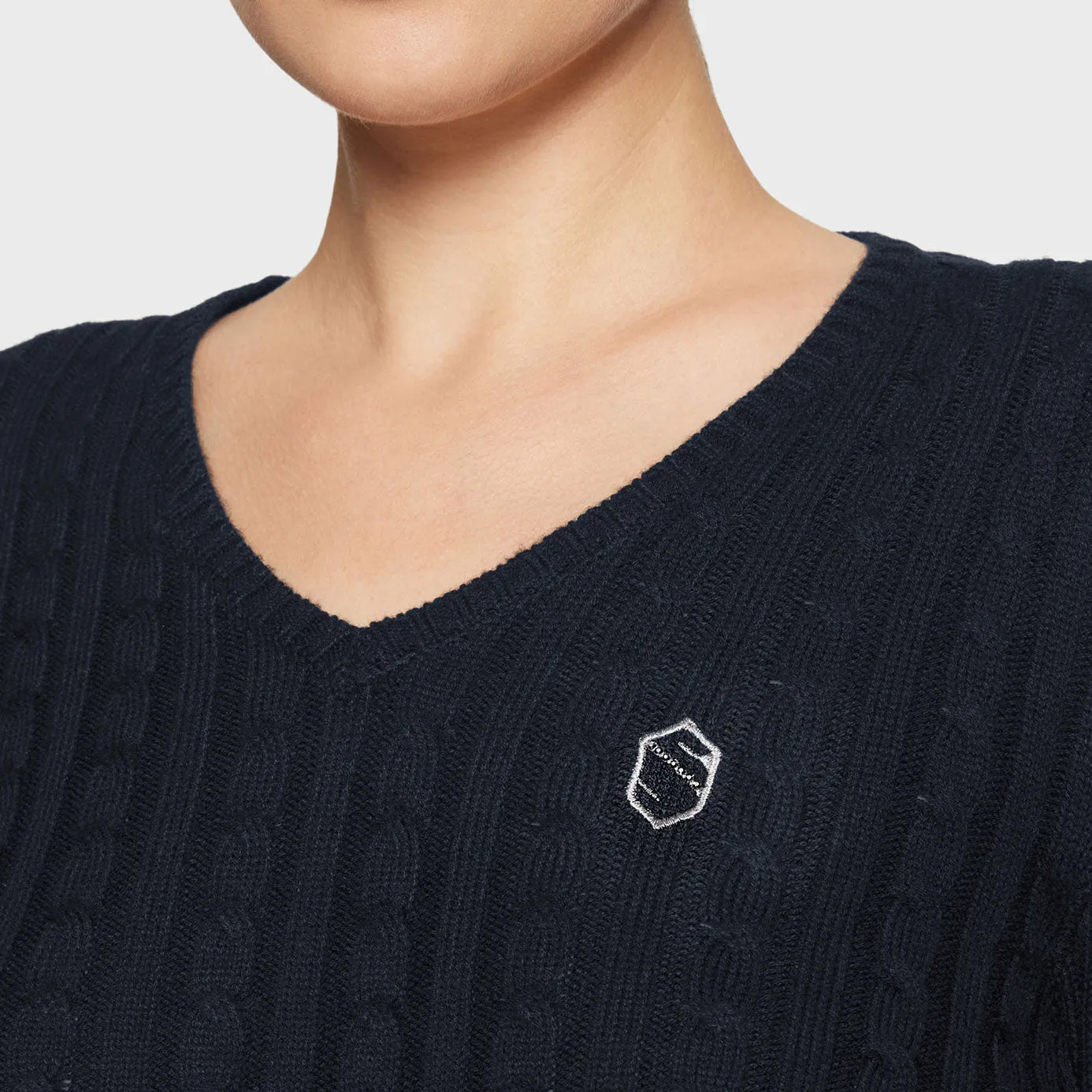 Samshield Lisa Winter V-Neck Sweater - Navy/Silver