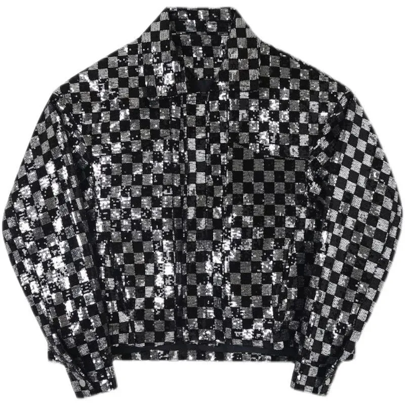 Sequin Checkerboard Men's Jacket