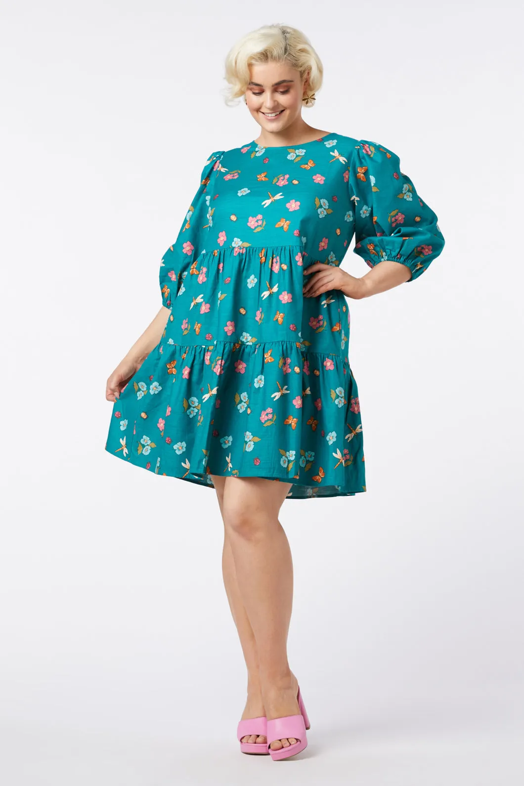 Serena Flora Smock Dress