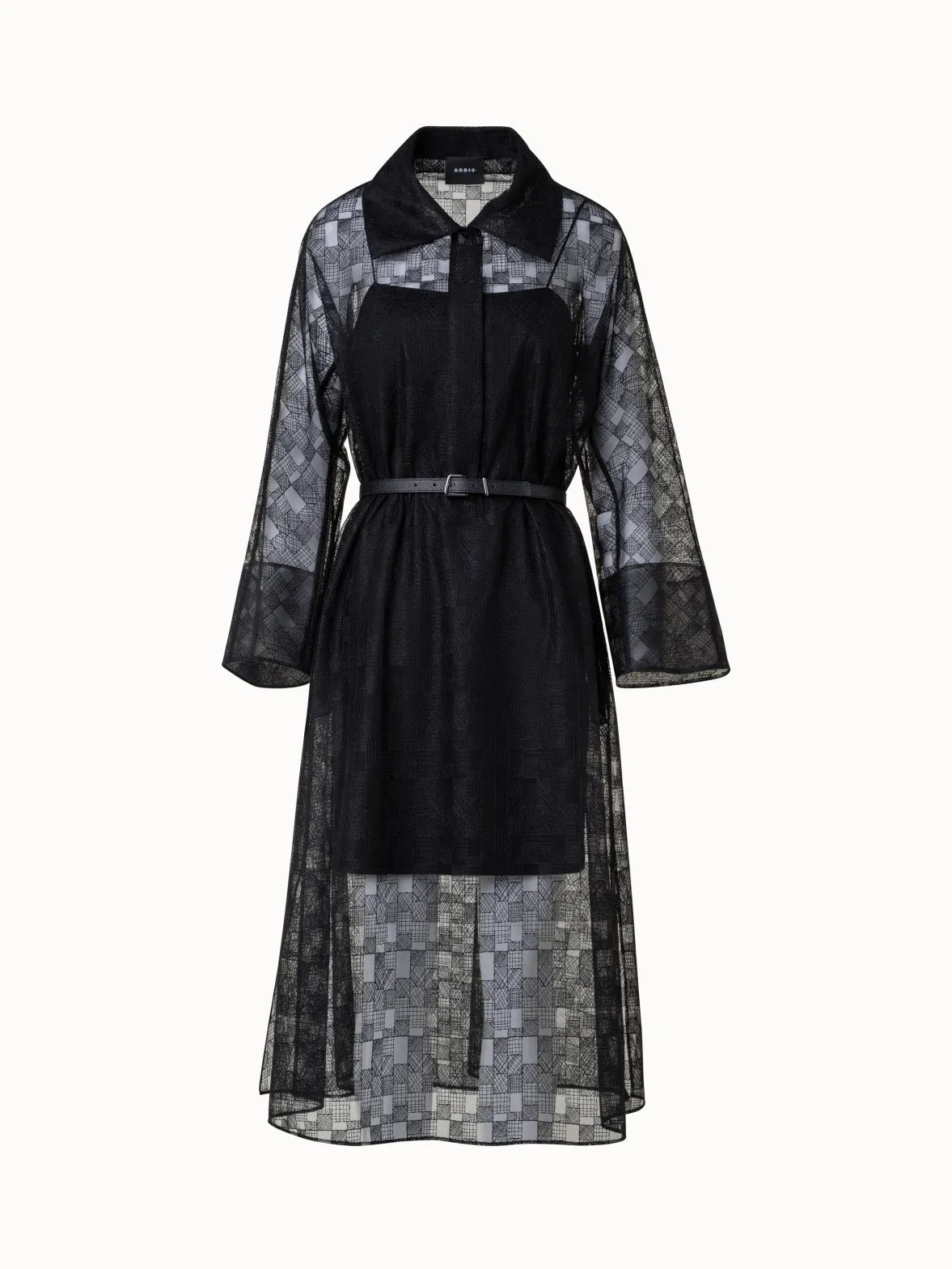 Shirt Dress in Lizzy Grid Embroidery