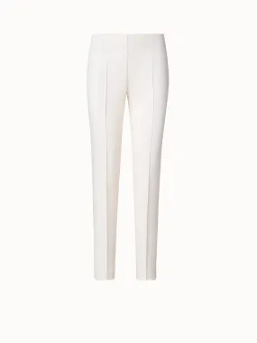 Slim Leg Silk Crêpe Pants