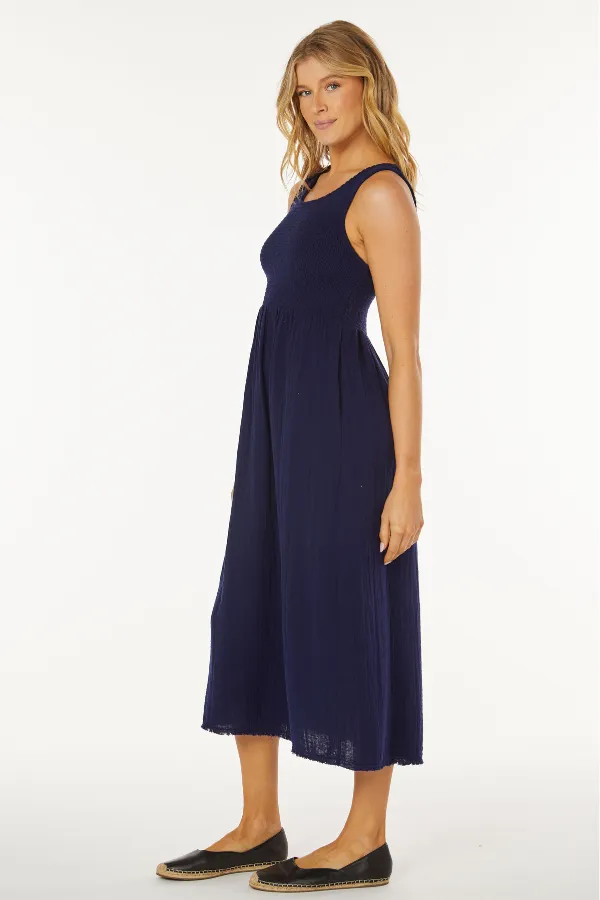 Smocked Tank Midi Dress