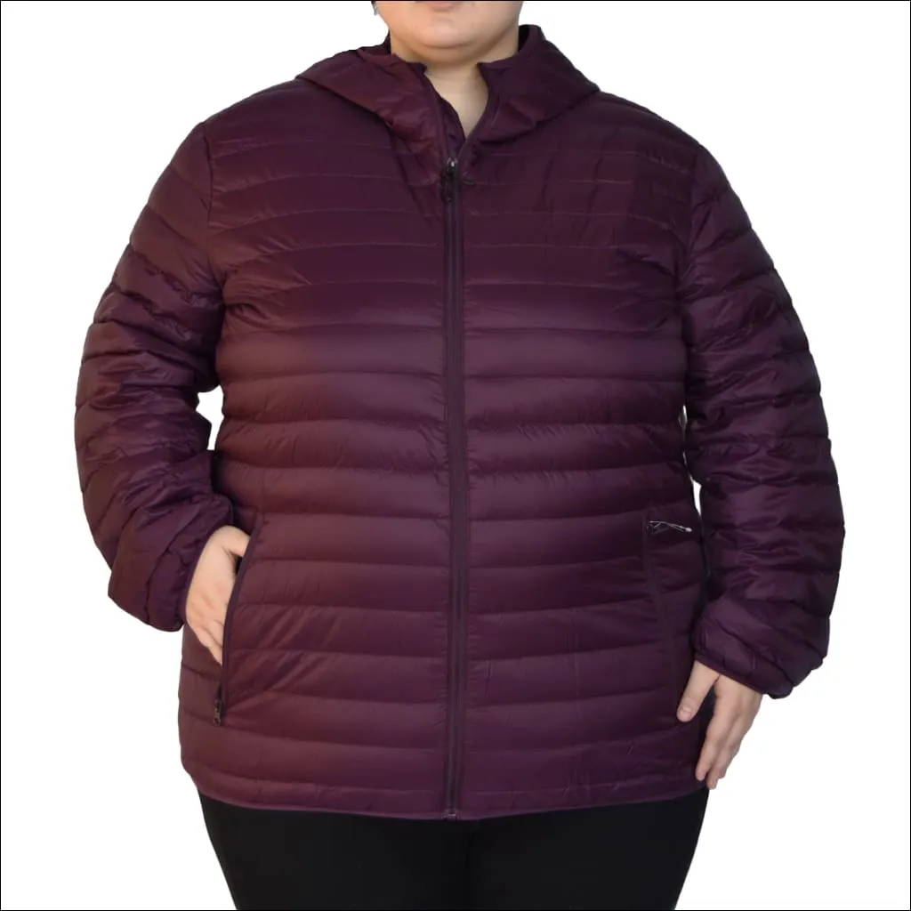 Snow Country Outerwear Women’s 1X-6X Plus Extended Size Packable Down Jacket Hooded Coat