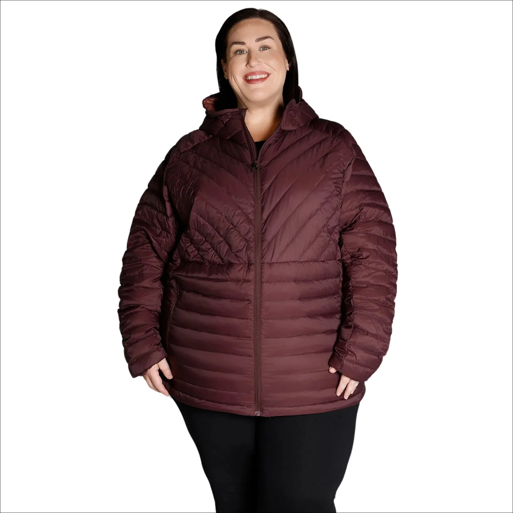 Snow Country Outerwear Women’s 1X-6X Plus Extended Size Packable Down Jacket Hooded Coat