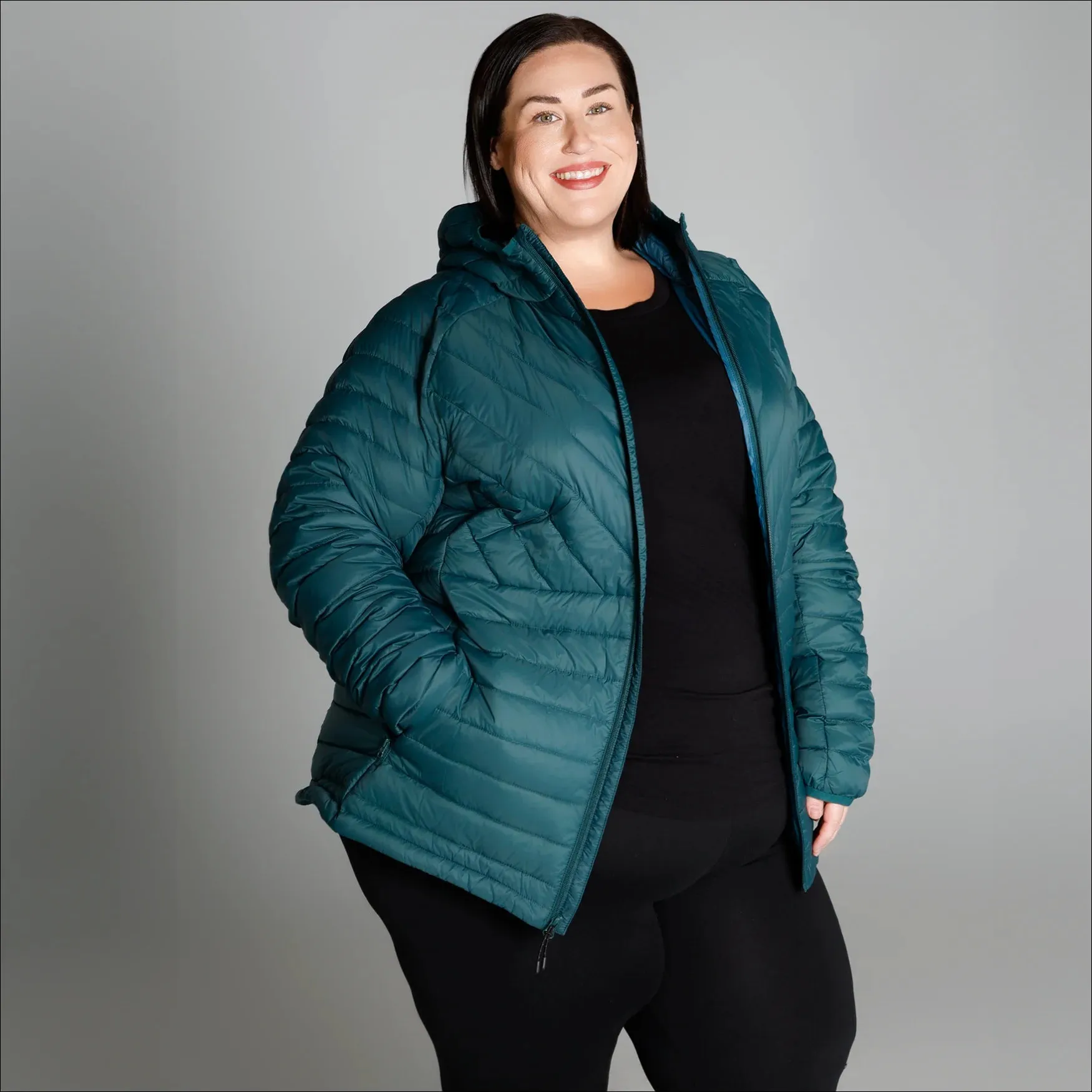 Snow Country Outerwear Women’s 1X-6X Plus Extended Size Packable Down Jacket Hooded Coat