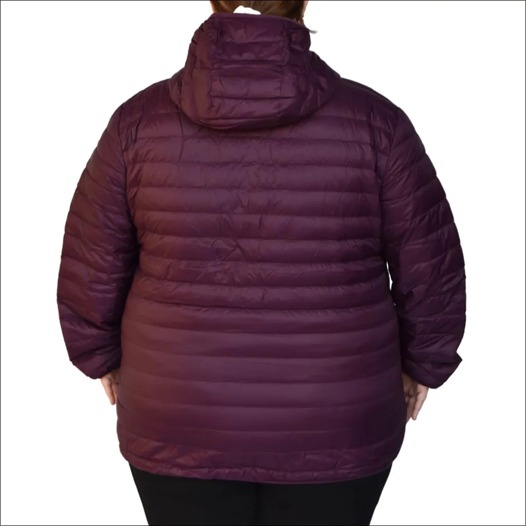 Snow Country Outerwear Women’s 1X-6X Plus Extended Size Packable Down Jacket Hooded Coat