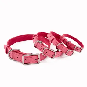 Spring Leather Dog Collar Strawberry Ice