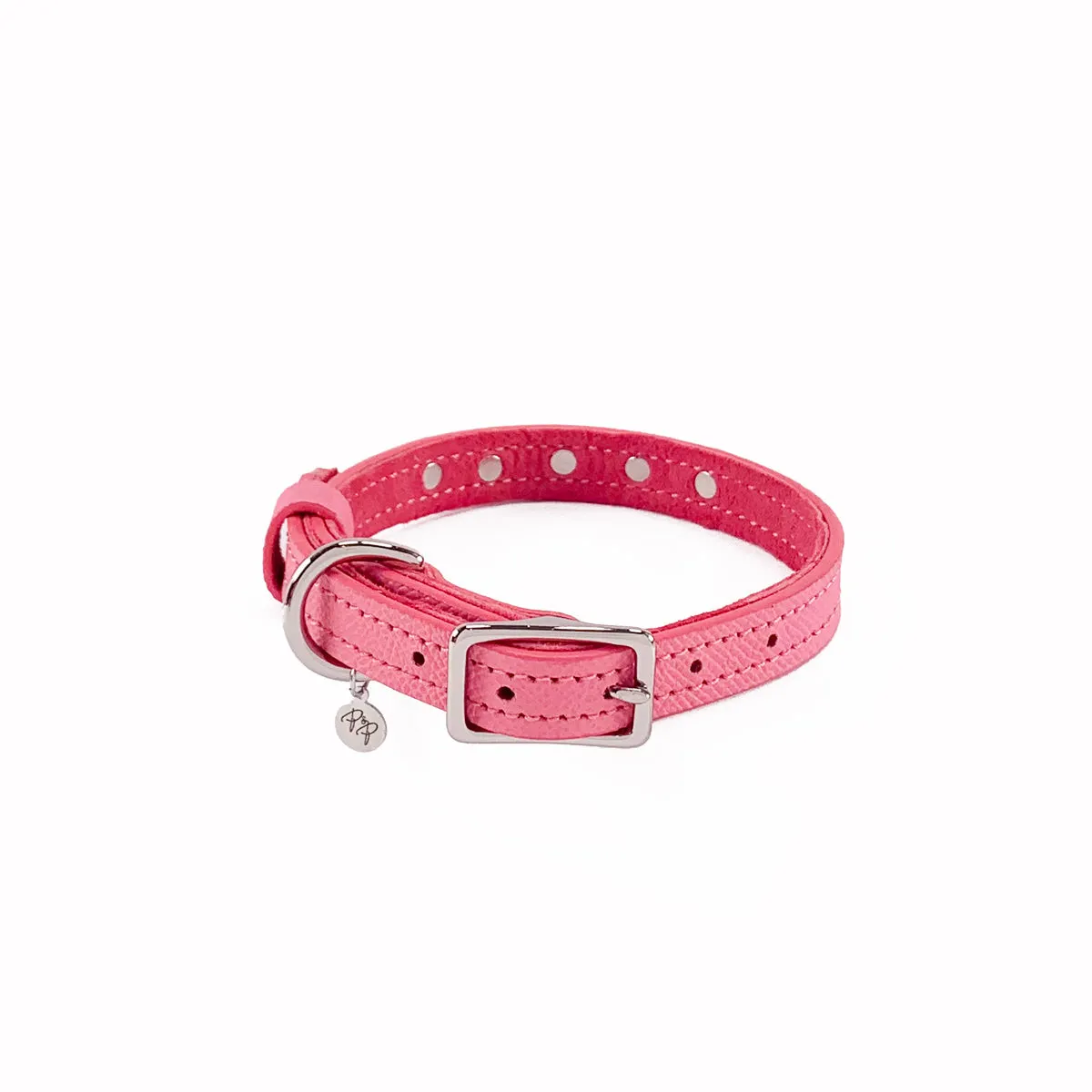 Spring Rhinestone Leather Dog Collar Strawberry Ice