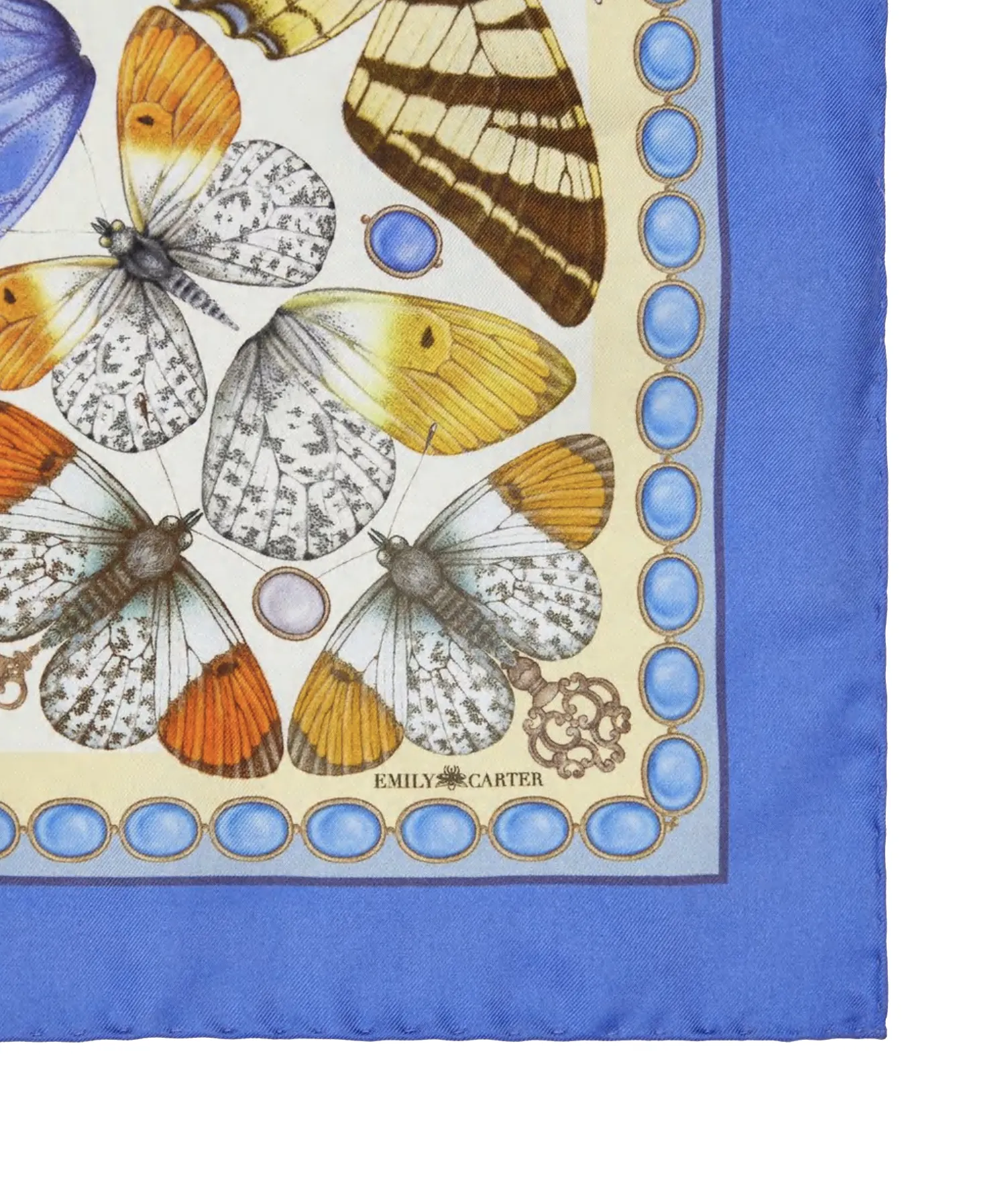 The British Butterfly Silk Scarf - Lemon | 90x90cm [Preorder]