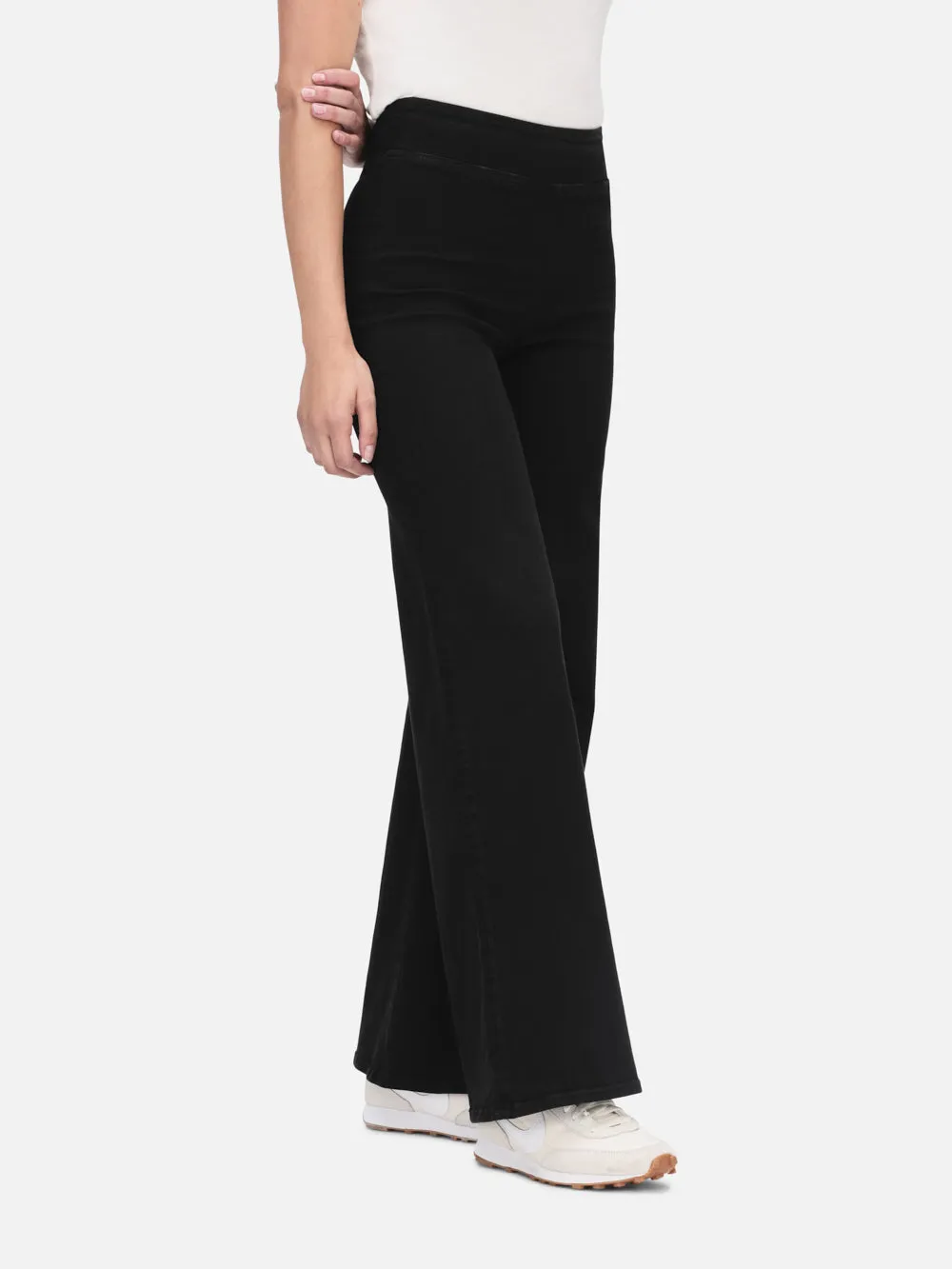 The Jetset Wide Leg -- Sheen Noir