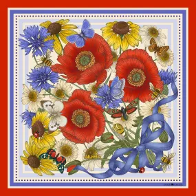 The Meadow Silk Scarf | 90x90cm