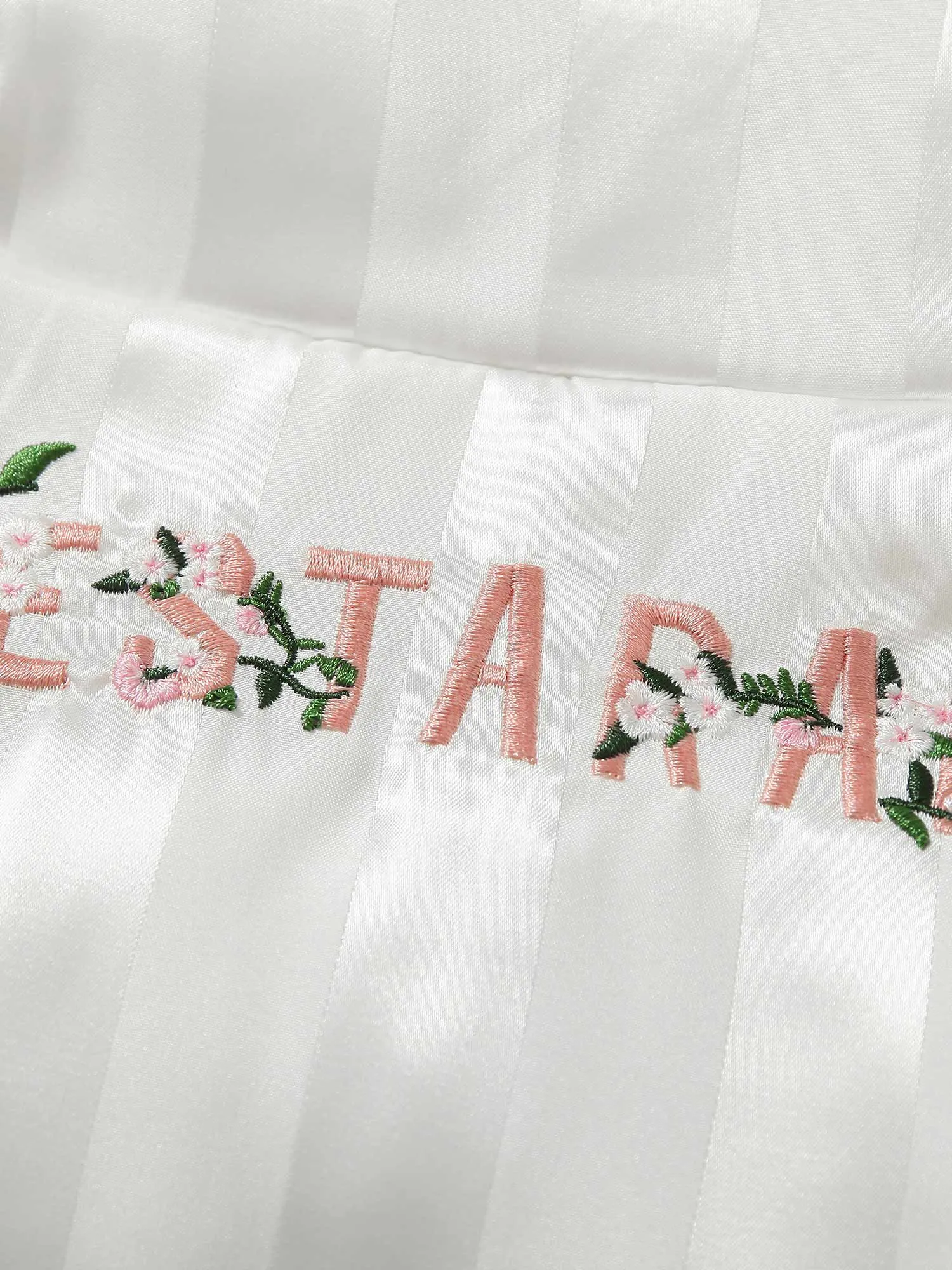 Thesupermade Floral Letter Embroidered Stand Collar Cotton Coat