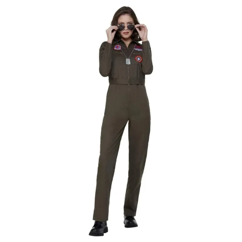 Top Gun Ladies Costume in Khaki