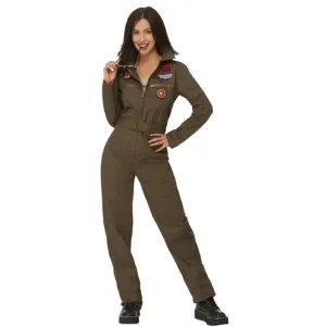 Top Gun Ladies Costume in Khaki