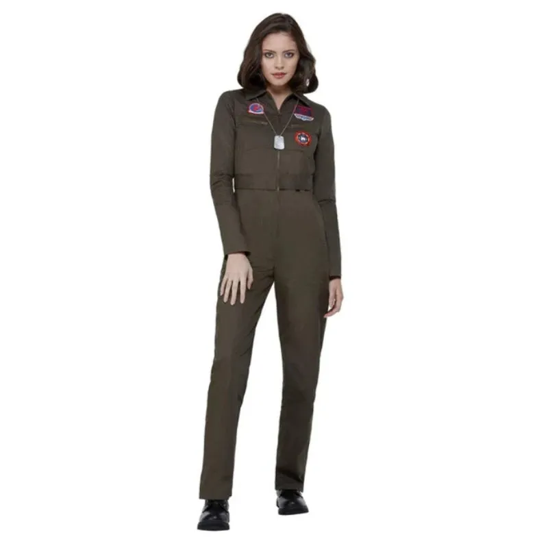 Top Gun Ladies Costume in Khaki