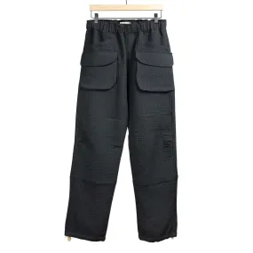 Tundra trousers in black double weave quilted cotton