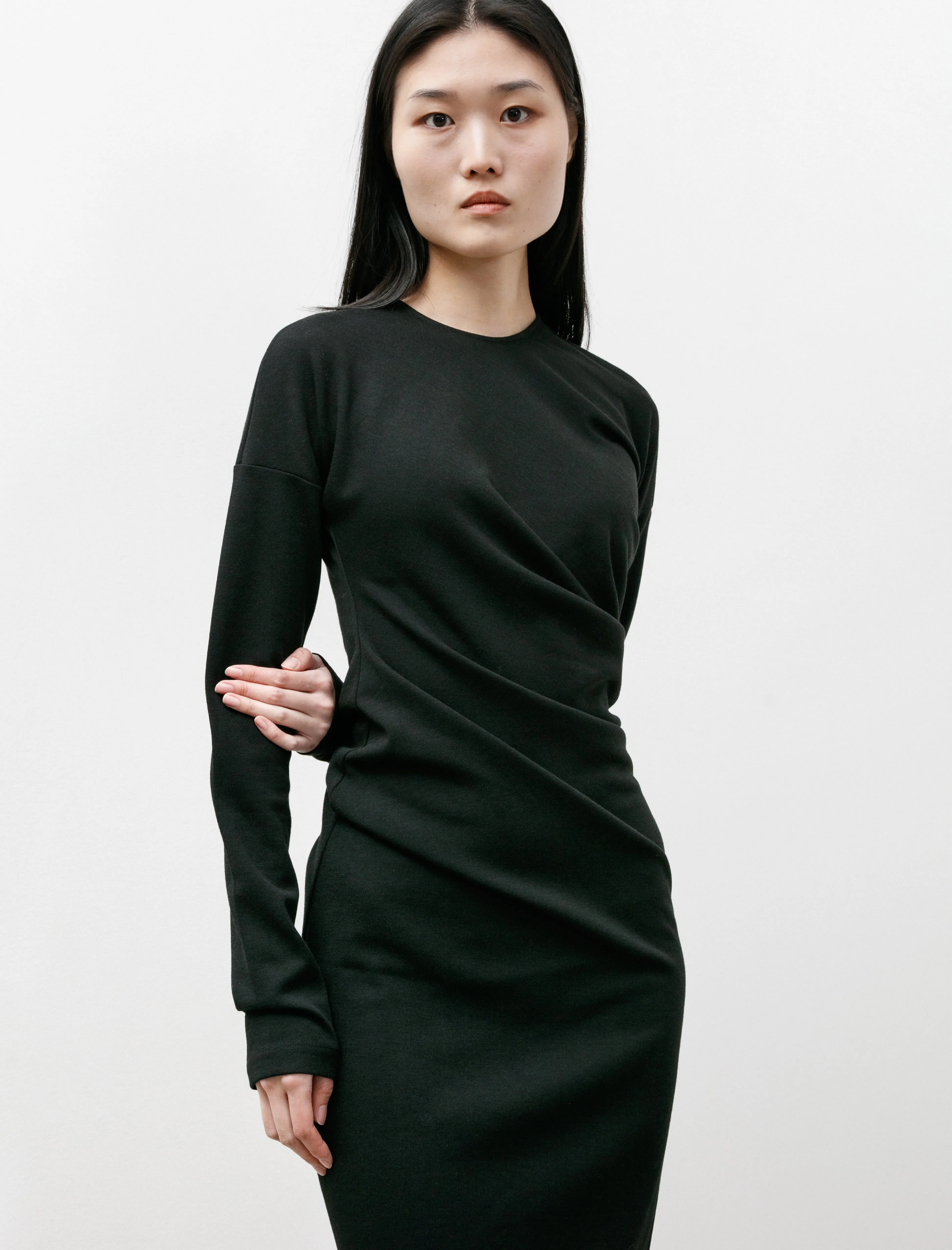 Twisted Jersey Dress Black