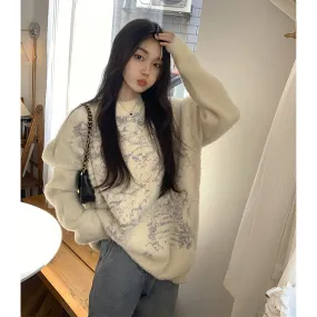 Uniwim harajuku fashion dress to impress Korean Style Soft Glutinous Mink Wool Sweater Women's Autumn Gentle Style Sweater Loose High-Grade Top Thickened