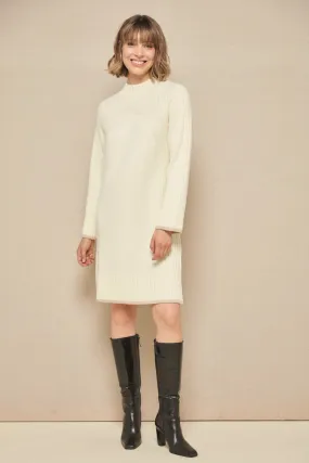 Van Dos Ecru Knitted Sweater Dress