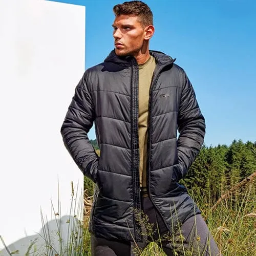 Vegan Men's Microlight Puffer Coat | Black