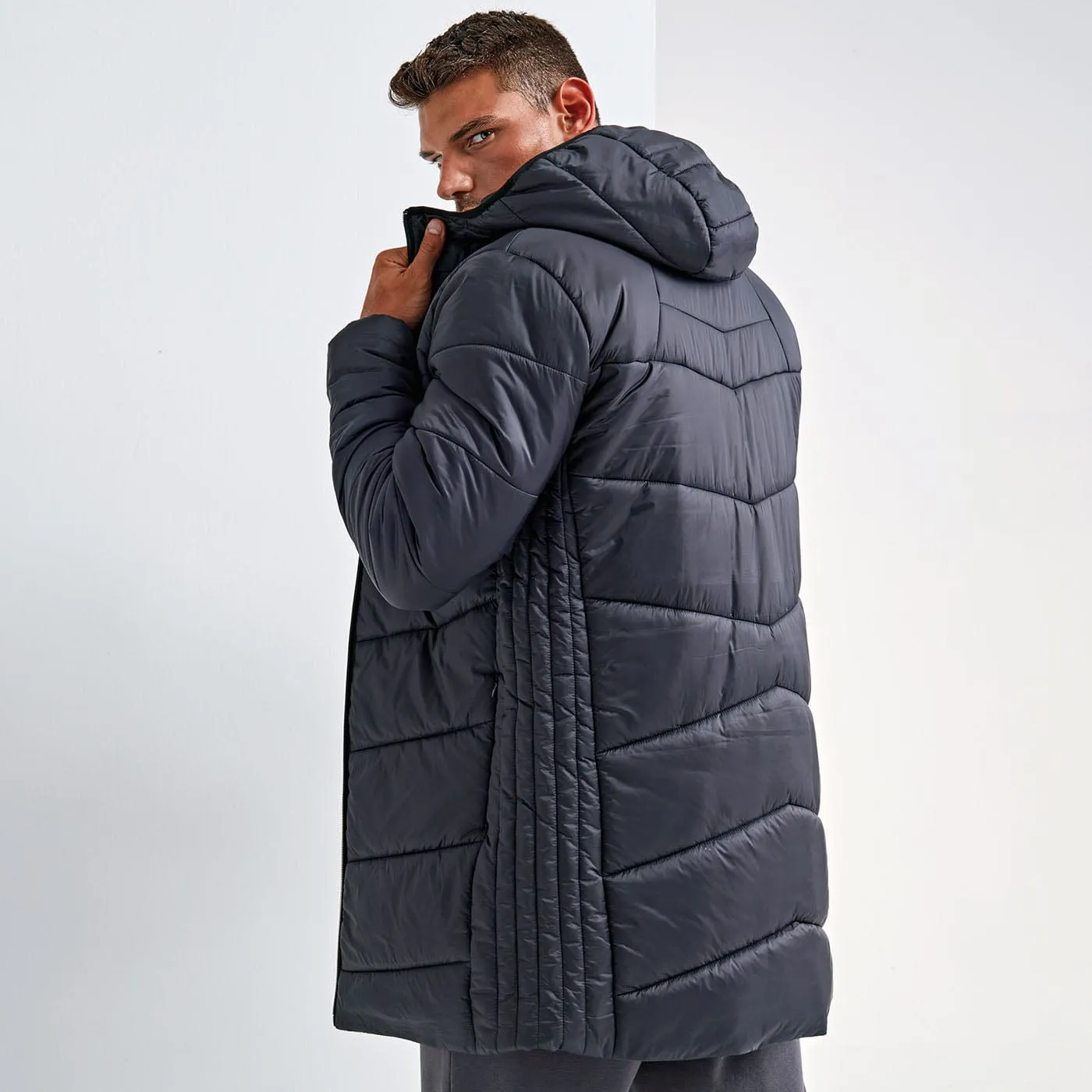 Vegan Men's Microlight Puffer Coat | Black