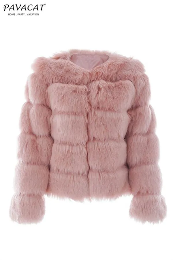 Vintage Fluffy Faux Fur Coat