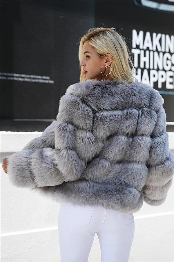 Vintage Fluffy Faux Fur Coat