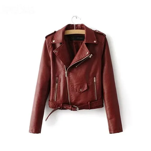 Vintage Style PU Leather Jacket Outerwear