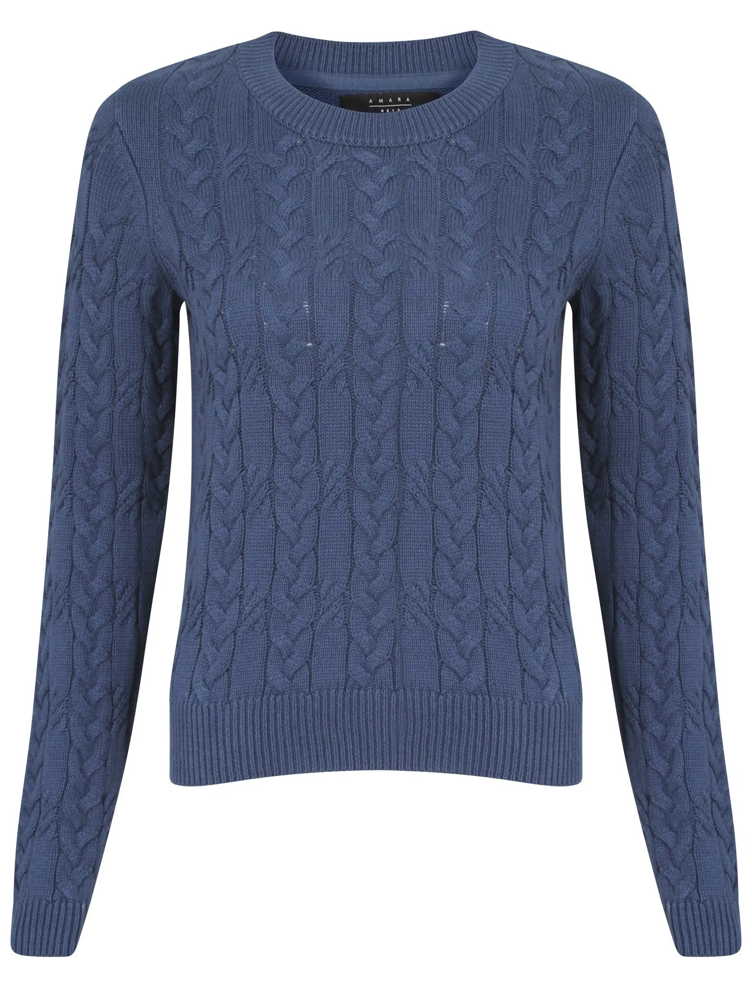 Womens Amara Reya Crew Neck Jumper in Dark Denim