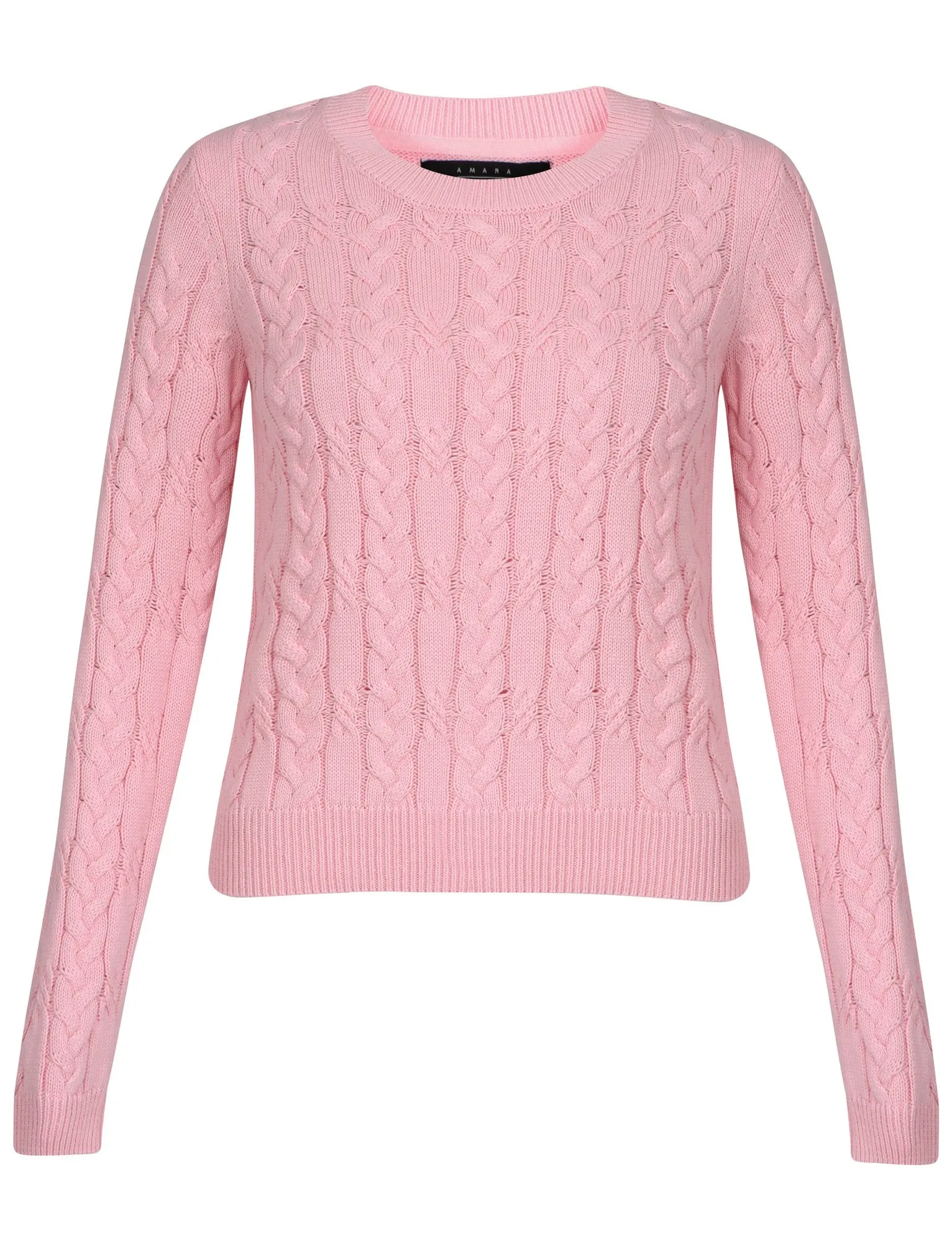 Womens Amara Reya Crew Neck Jumper in Pink