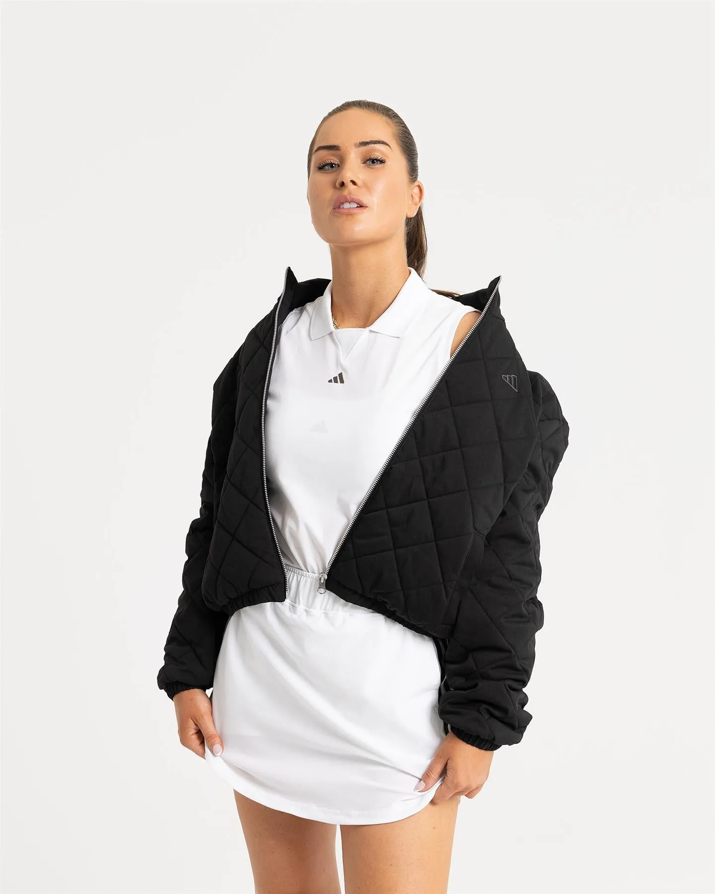 Womens Go-To Quilted Down Jacket Black - AW24