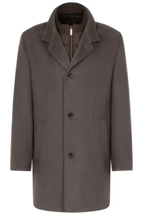 Wool Blend Coat with Vest Insert 621428-69071