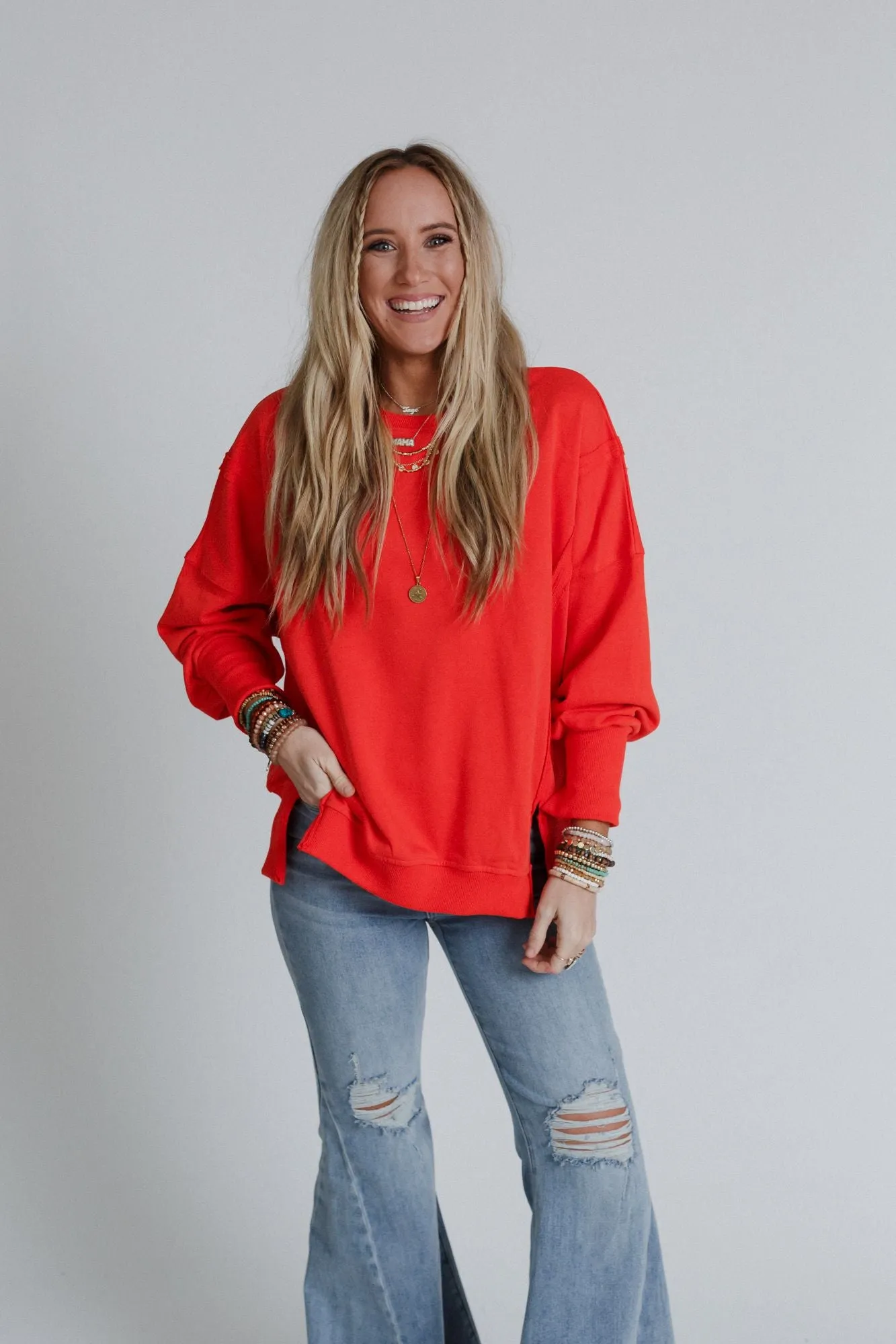 Work It Out Sweatshirt - Red