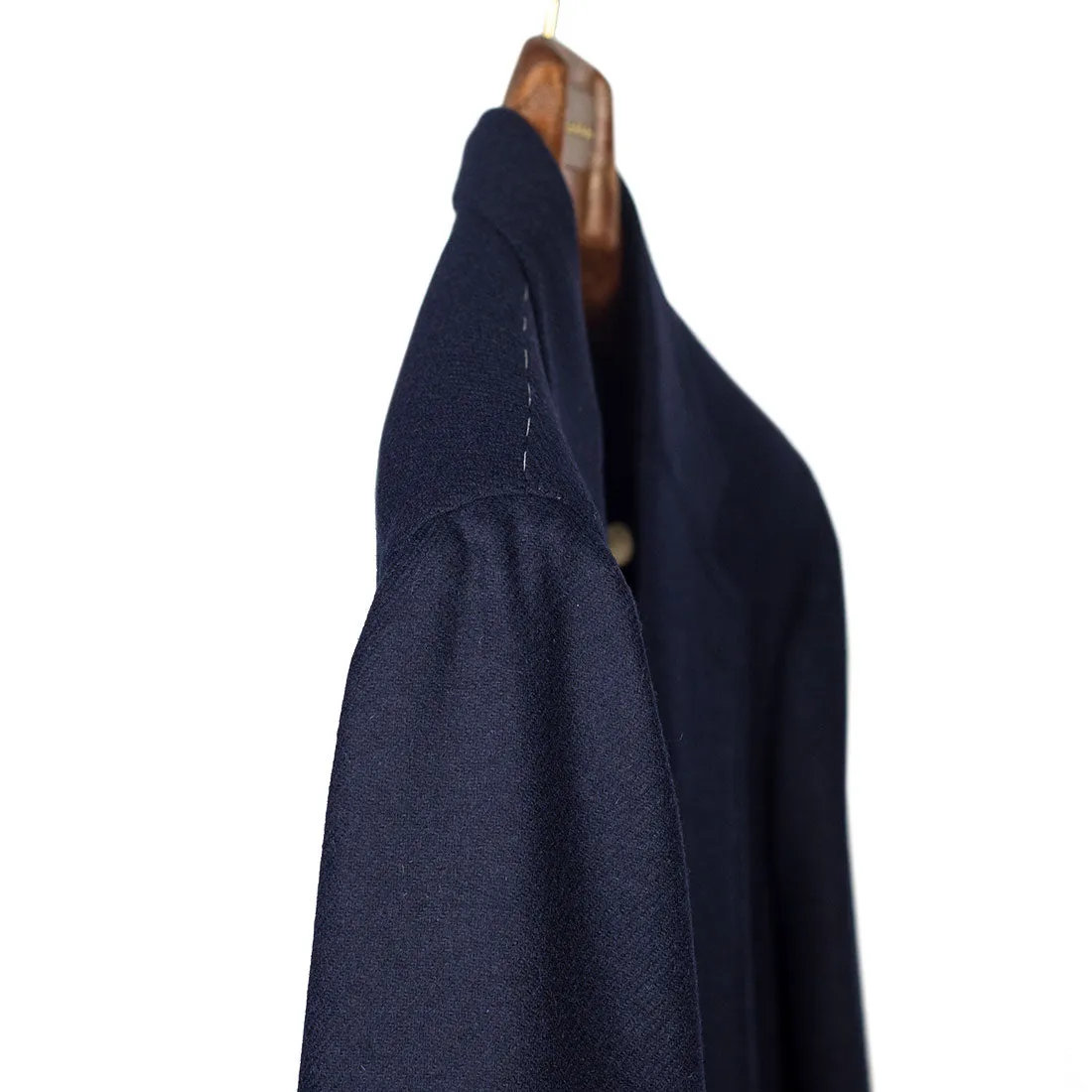 x Sartoria Carrara: Navy sport coat in Abraham Moon lambswool twill 12/13oz