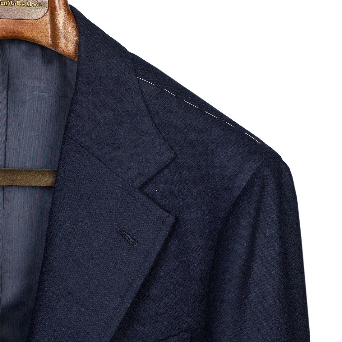 x Sartoria Carrara: Navy sport coat in Abraham Moon lambswool twill 12/13oz