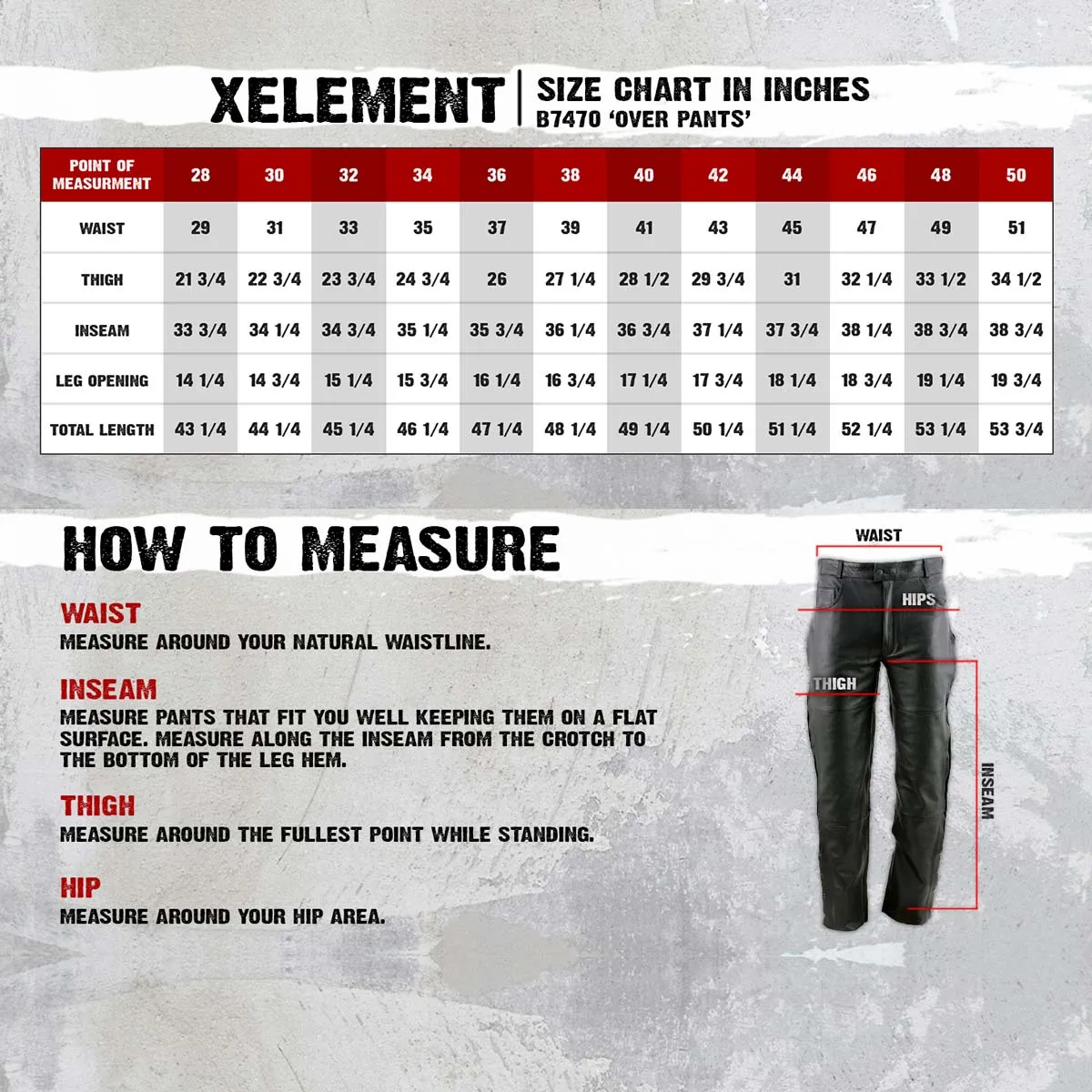 Xelement Men's Black Premium Leather Motorcycle Over Pants with Side Zipper and Snaps B7470