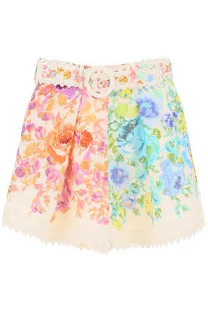 Zimmermann raie floral linen shorts